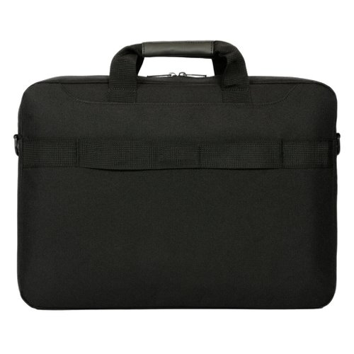 Stay organised and stay ahead with the 15.6 inch GeoLite EcoSmart Slim Brief. Sporting a modern design, it is ideal for professionals looking to balance style, storage, and laptop protection. Slimmer than a briefcase and more functional than a sleeve, this laptop case offers a divided laptop compartment allowing for a separate space for documents and files. The front zip compartment provides easy access to phones, chargers, and other accessories. Its removable shoulder strap, soft-grip handles, and luggage trolley strap offer comfortable carrying options. Featuring a water-resistant exterior and earth-conscious interior, this GeoLite EcoSmart Essential laptop case delivers on style, functionality, and sustainability. Supplied in black.
