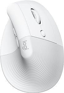 Logitech Lift for Mac 4000 DPI Vertical Ergonomic White Grey Mouse Mice & Graphics Tablets 8LO910006477