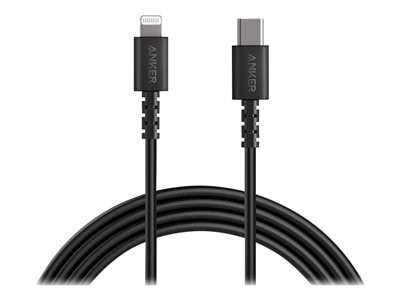 Anker PowerLine Select 1.8m Black USB-C to Lightning Cable 8ANA8613G11 Buy online at Office 5Star or contact us Tel 01594 810081 for assistance