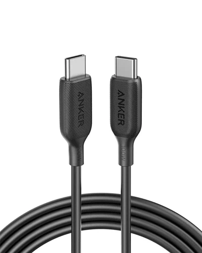 Anker 543 1.8m Black Eco-Friendly Bio-TPU USB-C to USB-C Cable 8ANA80E2G11 Buy online at Office 5Star or contact us Tel 01594 810081 for assistance