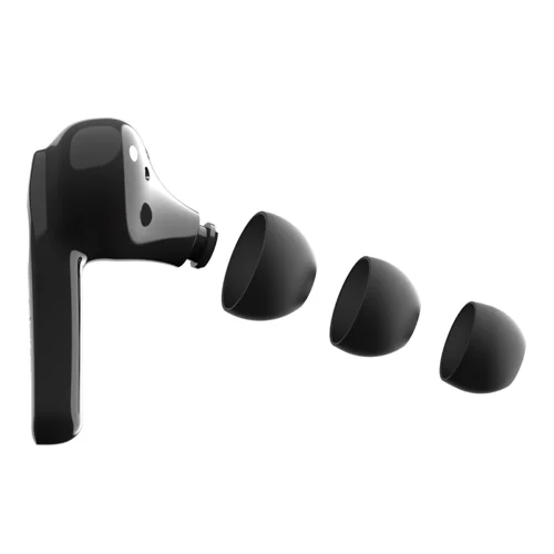 Enjoy high-quality sound for your music, podcasts, and phone calls with SOUNDFORM Move wireless earbuds, designed for life on-the-go. A complete seal and 3 sizes of silicon ear tips keep the buds secure in your ears while delivering quality sound, and simple touch controls plus a microphone in each bud streamline phone calls and listening on-the-go. With up to 5 hours of playtime per charge, plus another 19 hours in the case, these IPX5 rated earbuds are your new go-to buds.