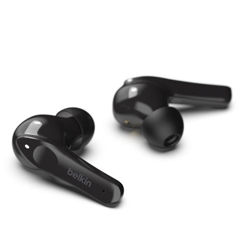 Enjoy high-quality sound for your music, podcasts, and phone calls with SOUNDFORM Move wireless earbuds, designed for life on-the-go. A complete seal and 3 sizes of silicon ear tips keep the buds secure in your ears while delivering quality sound, and simple touch controls plus a microphone in each bud streamline phone calls and listening on-the-go. With up to 5 hours of playtime per charge, plus another 19 hours in the case, these IPX5 rated earbuds are your new go-to buds.