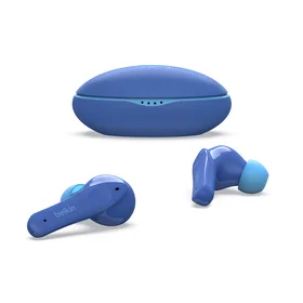 Belkin SoundForm Nano Blue Kids Wireless Earbuds with Charging Case Belkin International