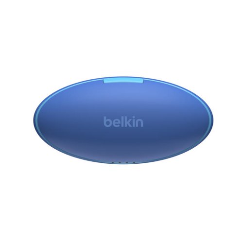 Belkin SoundForm Nano Blue Kids Wireless Earbuds with Charging Case Headphones 8BEPAC003BTBL