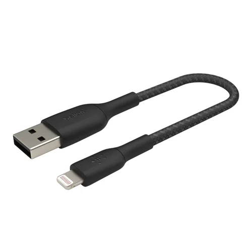 Belkin BoostCharge 1m Black Braided Lightning to USB-A Cable 8BECAA002BT1MBK