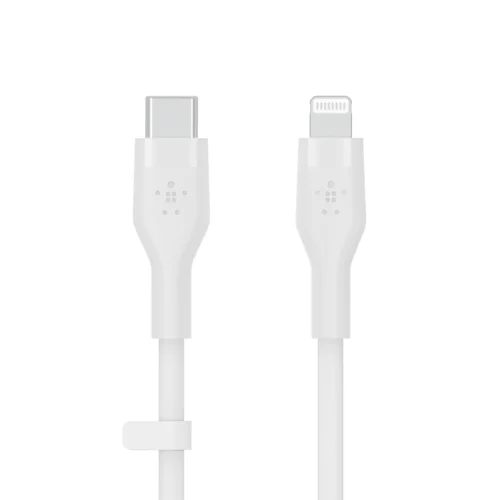Belkin BoostCharge 2m White Silicon USB-C to Lightning Cable External Computer Cables 8BECAA009BT2MWH