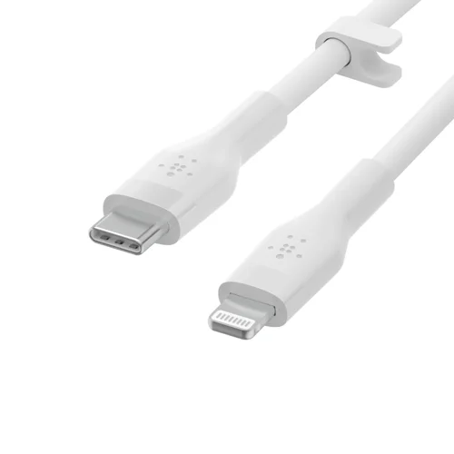 Belkin BoostCharge 2m White Silicon USB-C to Lightning Cable External Computer Cables 8BECAA009BT2MWH