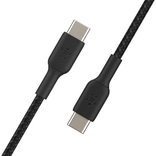 Belkin 1m BoostCharge Black Braided USB-C to USB-C Cable  8BECAB004BT1MBK