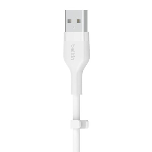 Belkin BoostCharge 2m White Silicon USB-A to Lightning Cable