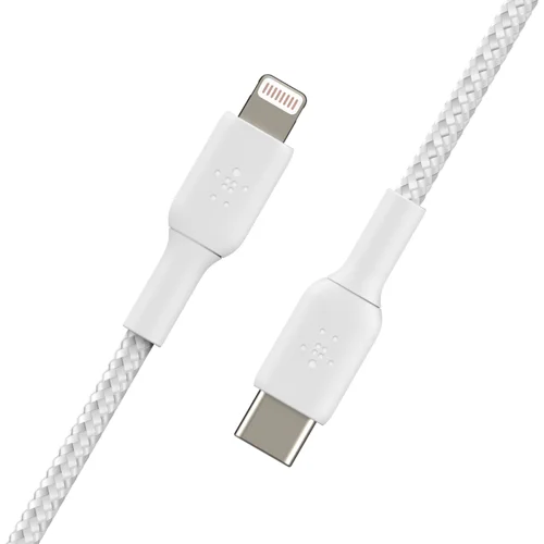 Belkin BoostCharge 1m White Braided Lightning to USB-C Cable  8BECAA004BT1MWH