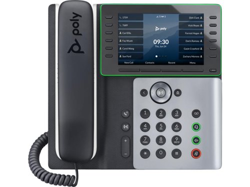 HP Poly Edge E500 IP Phone - 48-Lines 2 x Gigabit Ports PoE - 5 Inch Colour LCD Display Conference Telephones 8PO82M94AA