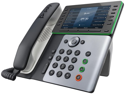 8PO82M94AA | It’s time for a desk phone that makes hybrid work easy. The Poly Edge E500 Series with twelve-line keys offers more ways to connect, plus unbelievable audio, in a seriously sharp package. Built for hot-desking or the home office, these phones provide simple mobile phone pairing, plus bring together Poly’s famous noise reduction technology and a cutting-edge design for the perfect user experience. Our most versatile phones to date, the Poly Edge E500 Series is packed with features you didn’t even know you needed, like text-to-speech and antimicrobial protection. No matter what size your business, this is the phone that upgrades your office with style, bringing your organization into the future. 