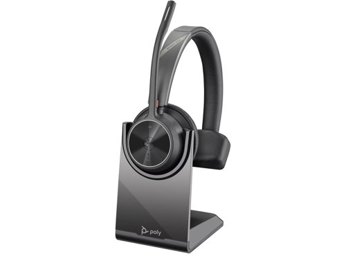 HP Poly Voyager 4310-M UC Bluetooth USB-C Microsoft Teams Certified Headset with Charge Stand HP Poly