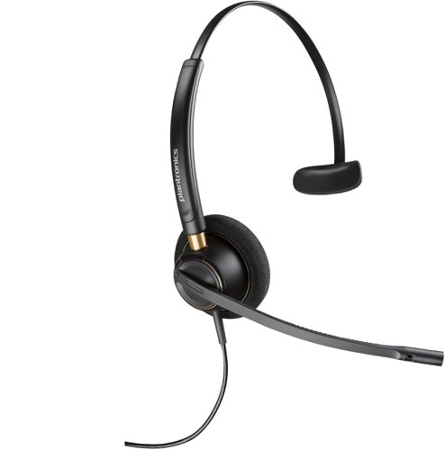 HP Poly EncorePro HW510 Wired Quick Disconnect Noise-Cancelling Monaural Headset