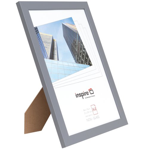 26977PA - Zurich 2cm Wide MDF Paperwrap Certificate Frame A4 Light Grey - ZURA4GRY