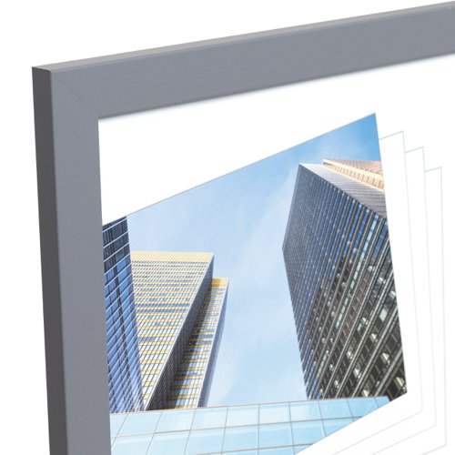 Zurich 2cm Wide MDF Paperwrap Certificate Frame A4 Light Grey - ZURA4GRY 26977PA