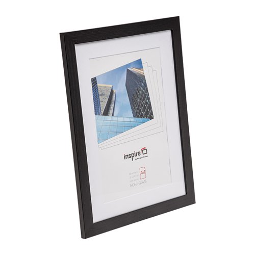 26963PA - Columbia 2.5cm Wide MDF Paperwrap Certificate Frame A4 Black Ash Effect - COLA4MTNG
