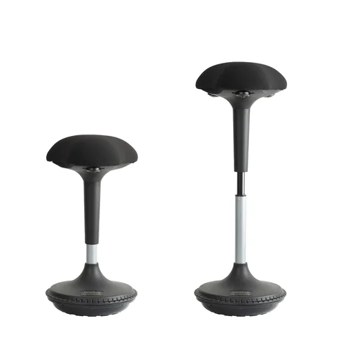 Unilux Swivel Moove Stool Height Adjustable Sit Stand Stool Black - 400110242 24247HB Buy online at Office 5Star or contact us Tel 01594 810081 for assistance