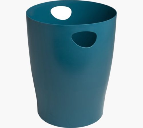 Exacompta Neo Deco 15 Litre Waste Bin 263 x 263 x 335mm Duck Blue (Each) - 45328D