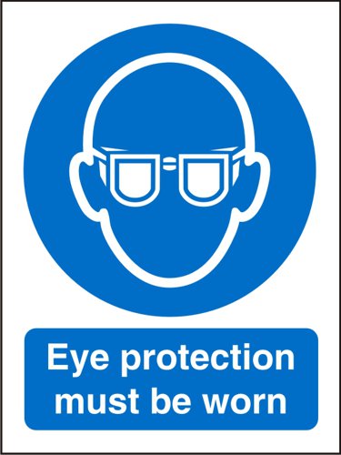 28692SS | Mandatory Safety Sign - Eye Protection Must Be Worn.Provides goods visibility and communication of important information within the work place.Ensures compliance with health and safety requirements.Durable for long lasting use.