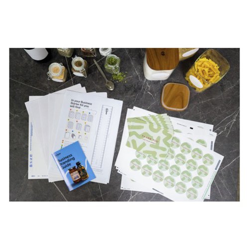 Avery Business Label Starter Guide and Kit - Food and Beverage (Assorted pack) - BUSK3 Avery UK