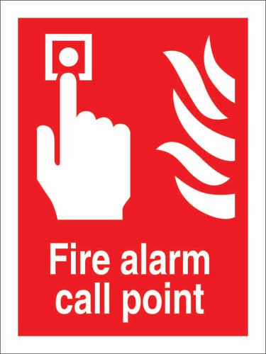 Seco Fire Fighting Equipment Safety Sign Fire Alarm Call Point Semi Rigid Plastic 150 x 200mm - FF073SRP150X200 Stewart Superior