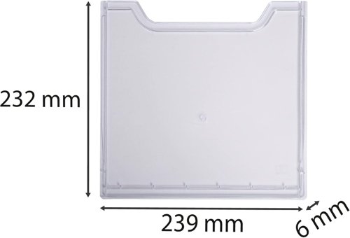 Exacompta Vertical Literature Holder Cover 6 x 239 x 232mm Clear - 64558D