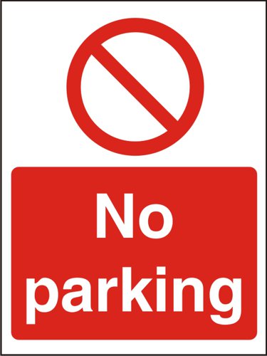 Seco Procedure Safety Sign No Parking Semi Rigid Plastic 150 x 200mm - P126SRP150X200  29140SS