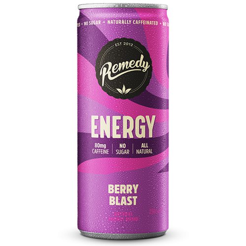 Remedy Kombucha - Energy Berry Boost - 12x250ml Cold Drinks JA7122