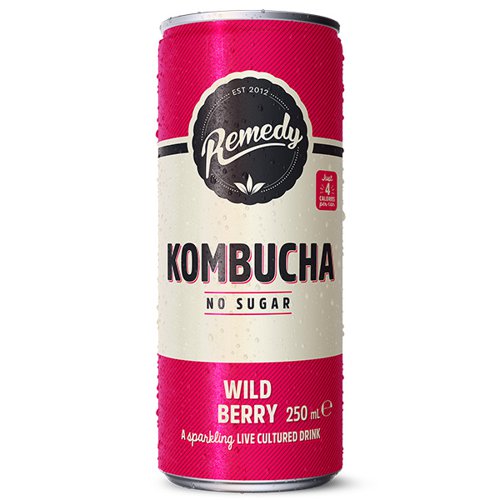 Remedy Kombucha - Wild Berry - 12x250ml Cold Drinks JA7125