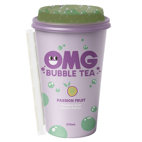OMG Bubble Tea Passion Fruit  10x270ml Cold Drinks JA7146