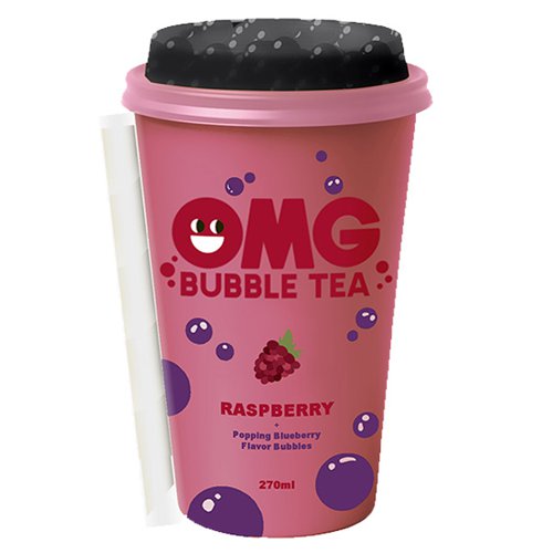 OMG Bubble Tea - Raspberry - 10x270ml Cold Drinks JA7148