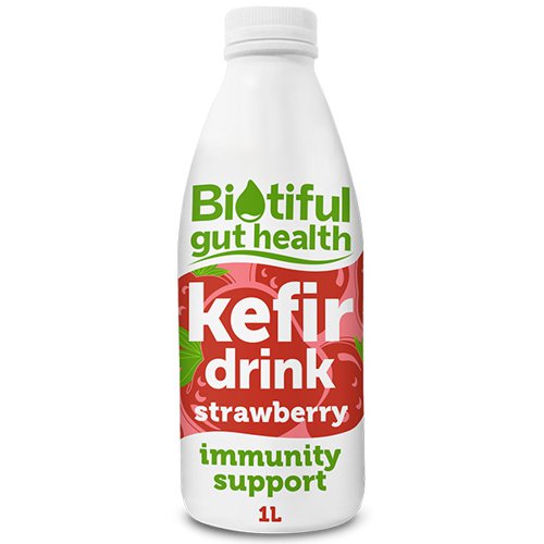 Biotiful Kefir Gut Health Drink Strawb Cold Drinks JA7152