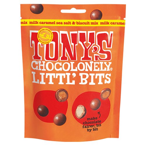 Tony's Chocolonely - Littl' Bits - Milk Caramel Sea Salt & Biscuit - 8x100g