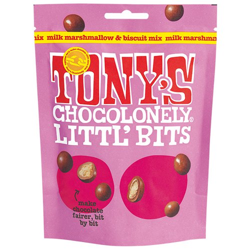 Tony's Chocolonely - Littl' Bits - Milk Marshmallow & Biscuit - 8x100g