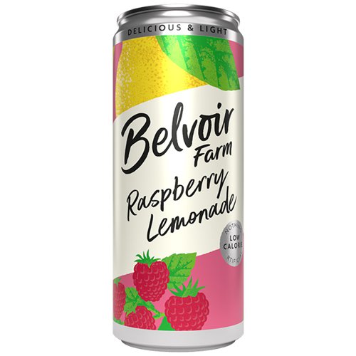 Belvoir Cans - Raspberry Lemonade - 12x330ml Cold Drinks JA9545