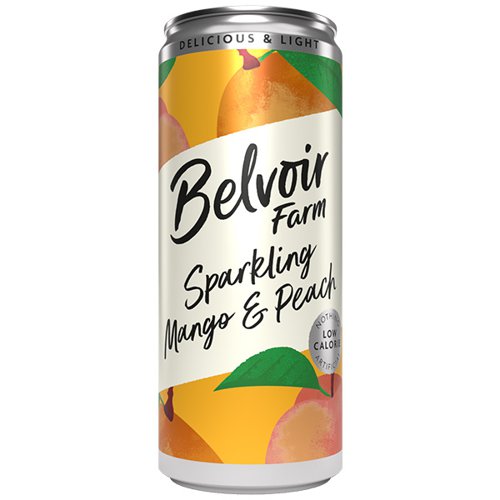 Belvoir Cans - Mango & Peach - 12x330ml Cold Drinks JA9546
