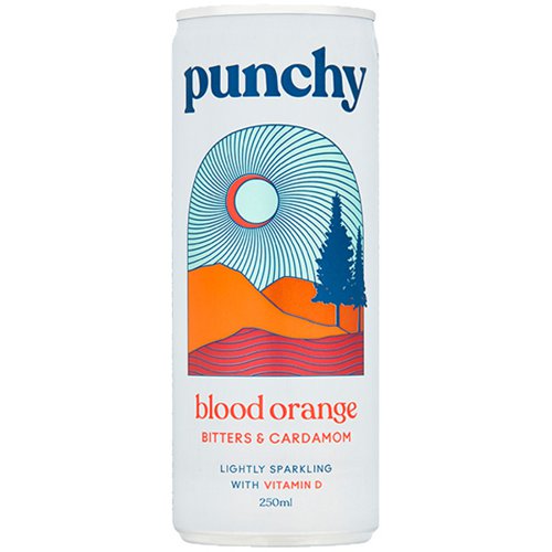 Punchy Soft Punch - Blood OrangeBitters & Cardamon - 12x250ml Cold Drinks JA9553