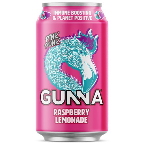 Gunna - Pink Punk - Immune Boosting Raspberry Lemonade - 24x330ml Cold Drinks JA9575