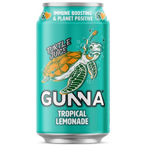 Gunna - Turtle Juice - Immune Boosting Tropical Lemonade - 24x330ml Cold Drinks JA9577