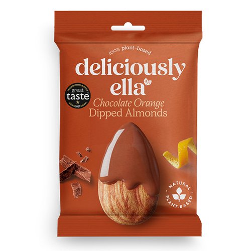Deliciously Ella - Dipped Almonds - Chocolate Orange - 12x27g