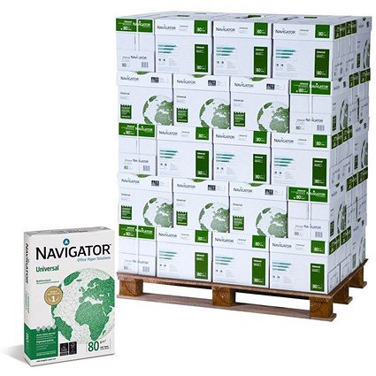 46780XX - Navigator Uni Paper 80gsm (Pallet 64 Boxes) - NAVA480x64
