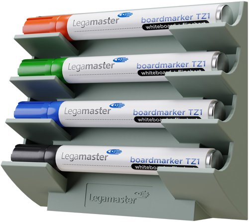 Holder for up to 4 Legamaster board markers on magnetic whiteboards*Markers not included