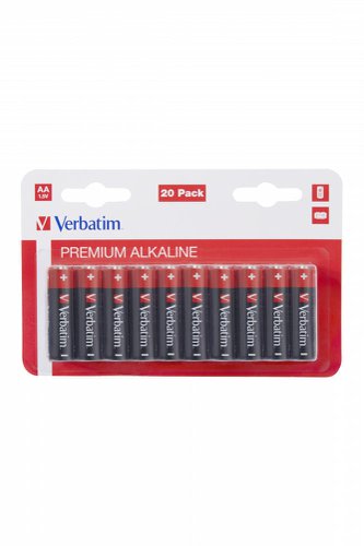 VER49877 | Verbatim's AA batteries are the most popular model. They are recommended for use in devices such as portable radios, MP3 players, cameras and TV / DVD remote controls.
