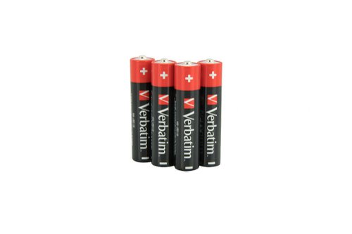 Verbatim AAA Alkaline Batteries Single-Use Battery Alkaline 1.5 V 4 Pc(s) Multicolour 11 G 49920