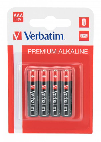 VER49920 | Verbatim's AAA batteries are the smallest model in the Verbatim range. They are recommended for use in devices such as MP3 players, cameras and toys that require constant power for long periods of time.