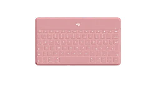 Logitech Keys-to-Go QWERTY UK International Portable Wireless Blush Pink Keyboard for Apple