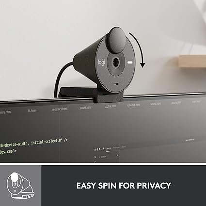 8LO960001436 | Say hello to better meetings with Brio 300, a stylish webcam made with at least 48% recycled plastic and certified for leading meeting platforms.High-resolution webcam with auto light correction to help you look your best on every video call.Brio 300 is easy to set up with USB-C connectivity to ensure that you are seen and heard clearly on every video call.Collaborate better with high resolution and basic auto light correction. RightLight 2 automatically adjusts to compensate for challenging light conditions so you look clear on video calls.The mono noise-reducing mic captures and transmits your voice while suppressing background noise so you can be heard clearly.Easily spin the integrated privacy shutter to completely block the camera when not in use. When you’re ready for your next meeting, just spin the shutter open to reveal the lens.Easily join a meeting using your preferred video meeting app. Brio 300 is compatible with most meeting and calling platforms and is certified for use with Microsoft Teams, Zoom, and Google Meet.