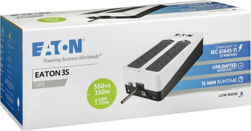 8EA10366544 | The Eaton 3S Gen2 range offers affordable and reliable UPS for home and small business. This offline UPS provides surge and power protection for internet gateways, desktop computers, and other critical electronics.
