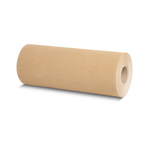 628031 | It is a creped, non-stick paper on a roll that has been developed for wrapping pallets, as an alternative to stretch films made from LLDPE. It can be used as manual rolls on standard dispensers and as machine rolls on available ”standard” wrapping machines (no special equipment required).